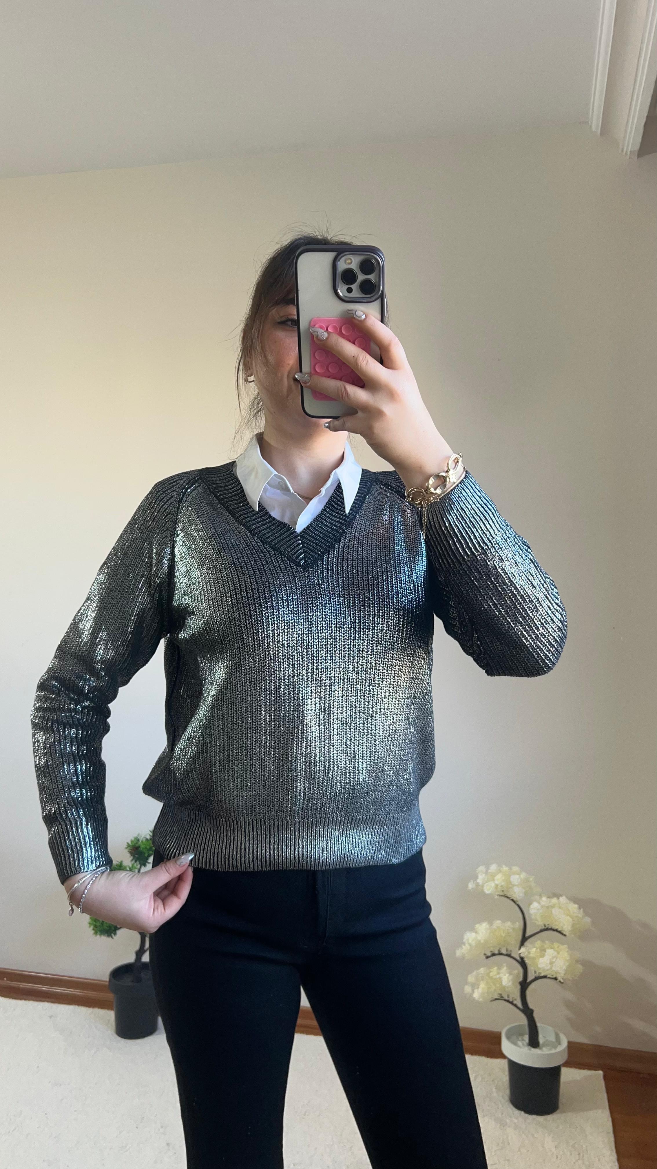 Gümüş Varaklı Triko