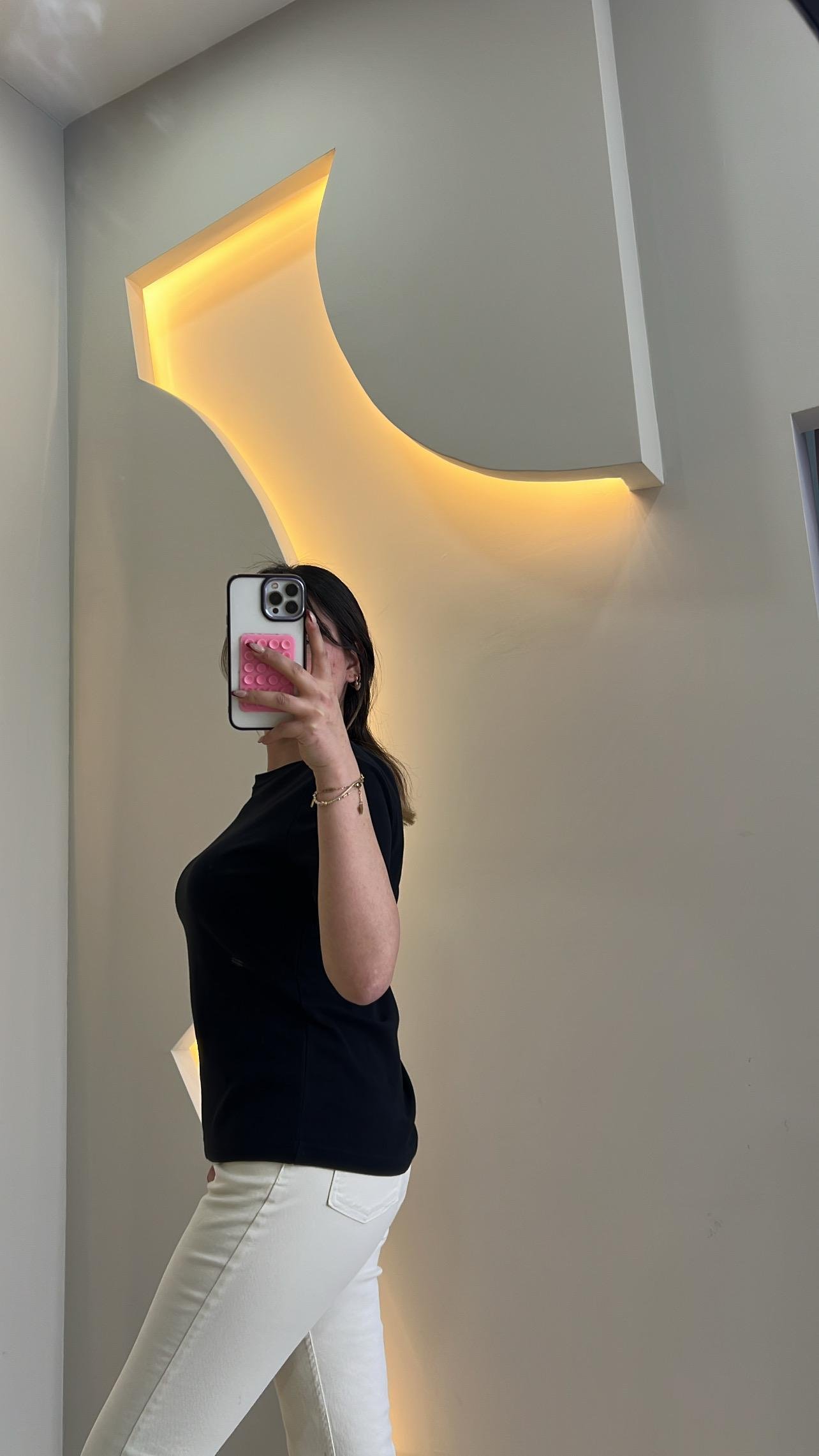 MS Siyah Pamuklu Tshirt