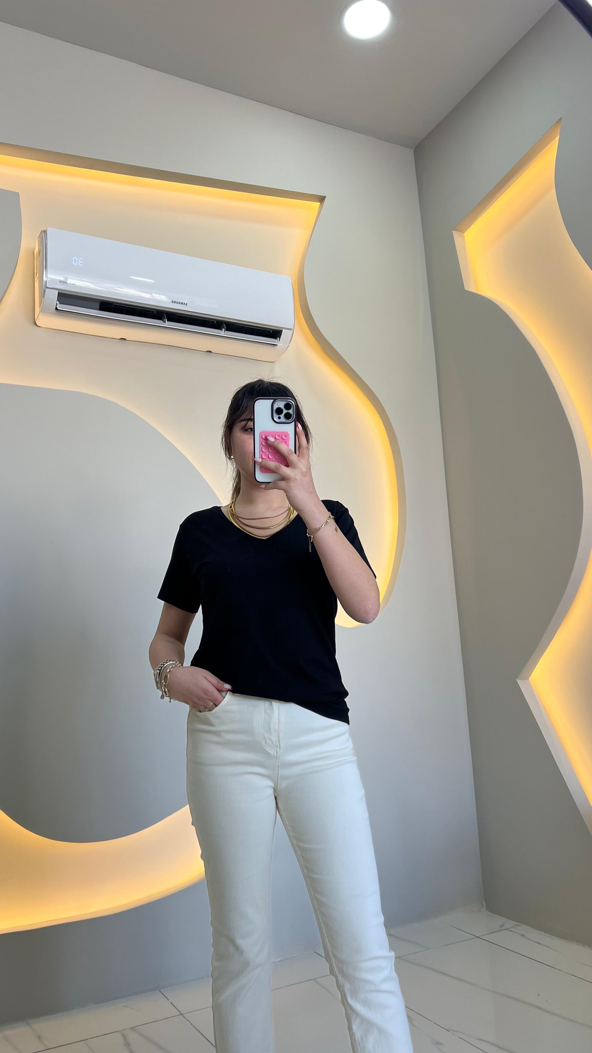 Siyah Modal V Yaka Basic