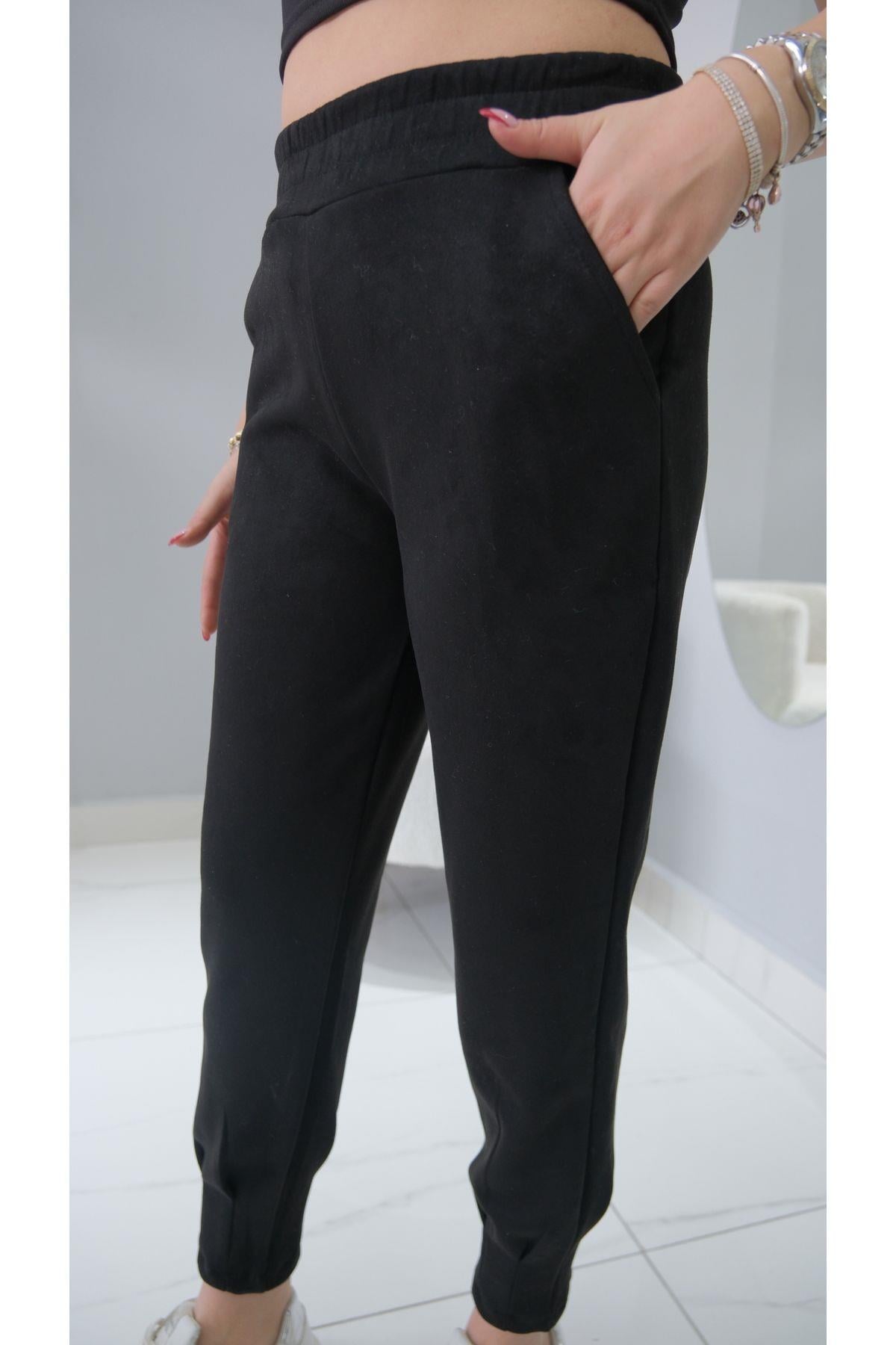 Siyah Nubuk Pantolon