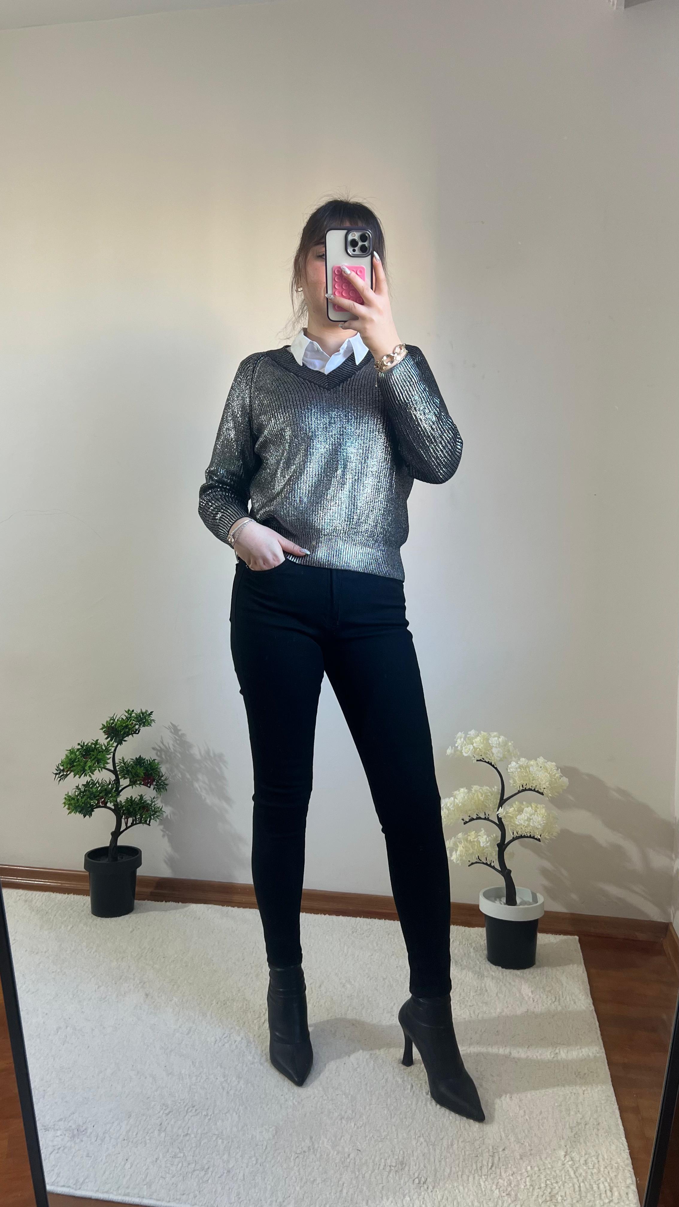 Siyah Yüksel Bel Skinny Jean