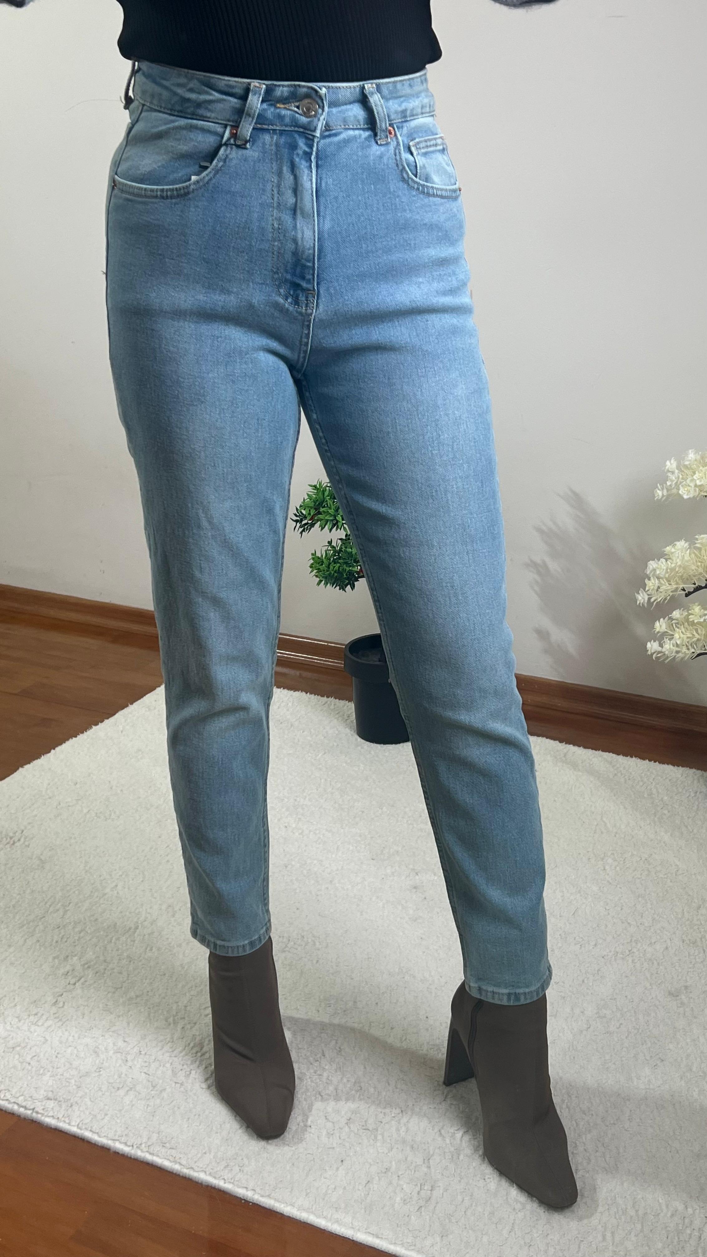 Yüksek Bel Mom Jean
