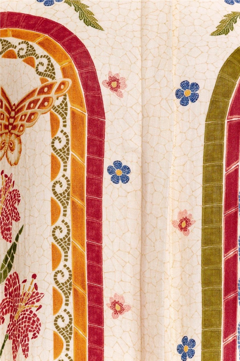 Agua Bendita Clavelina Fiore 19740 Kadın Kaftan Çok Renkli
