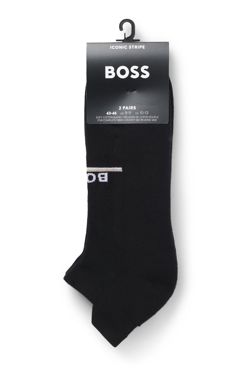 Boss 2P As Iconic Loop Cc Erkek 2li Çorap Siyah