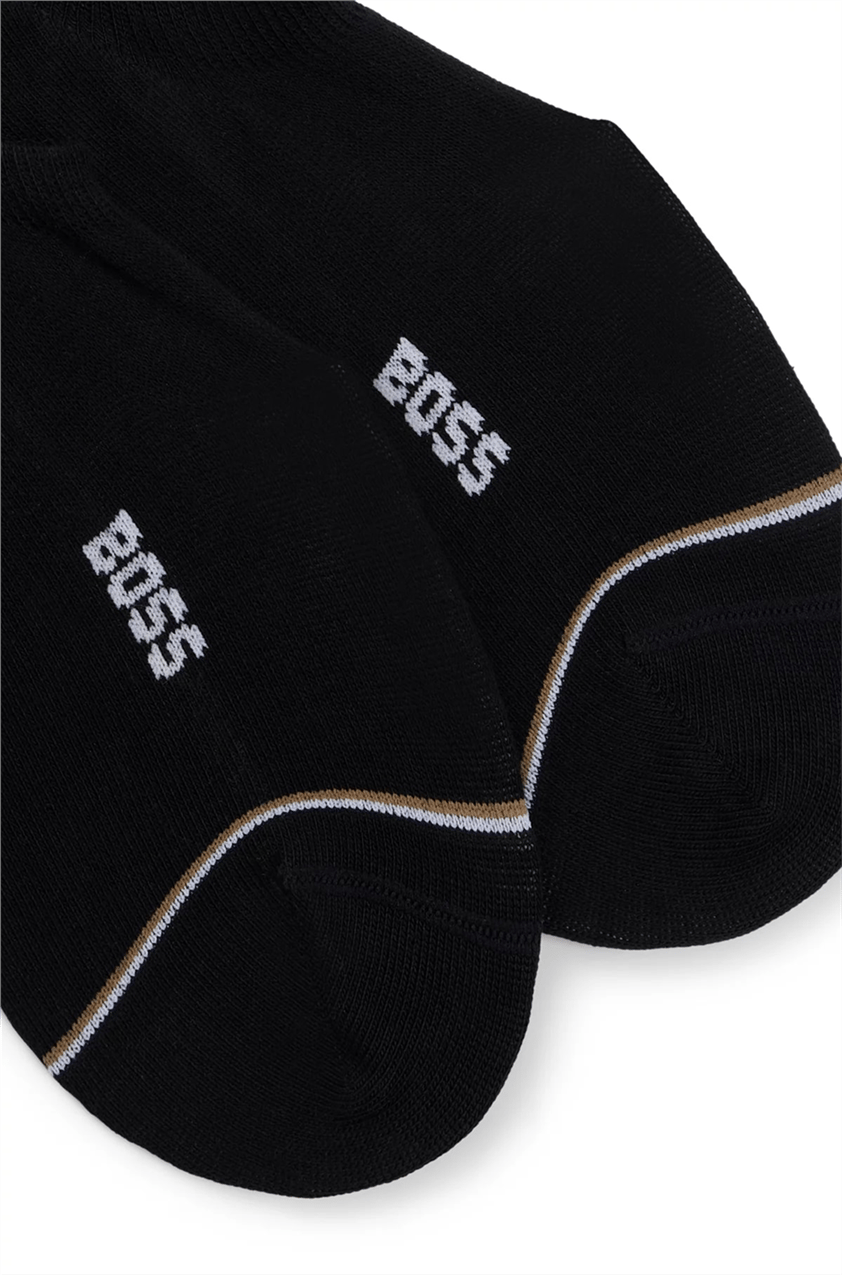 Boss 2P Lc Iconic Cc Erkek 2li Çorap Siyah