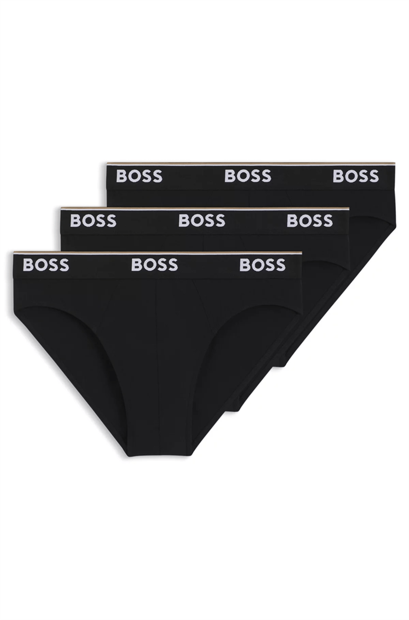 BOSS Brief 3P Power Erkek 3lü Boxer Siyah