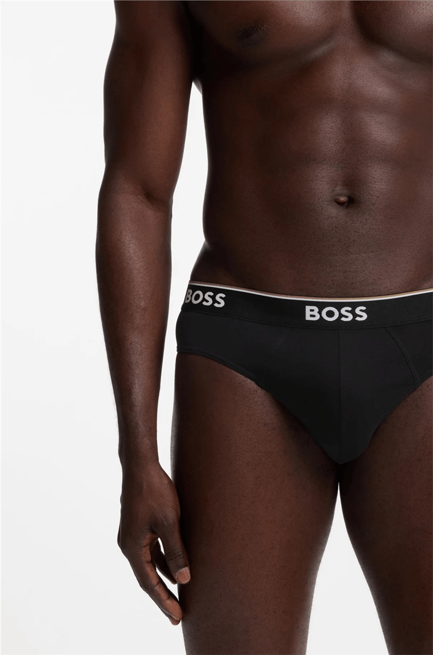BOSS Brief 3P Power Erkek 3lü Boxer Siyah