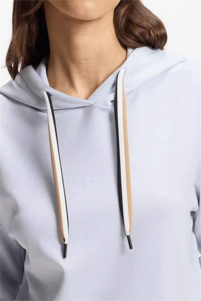 Boss CP Stripe Hoodie Kadın Kapüşonlu Sweatshirt