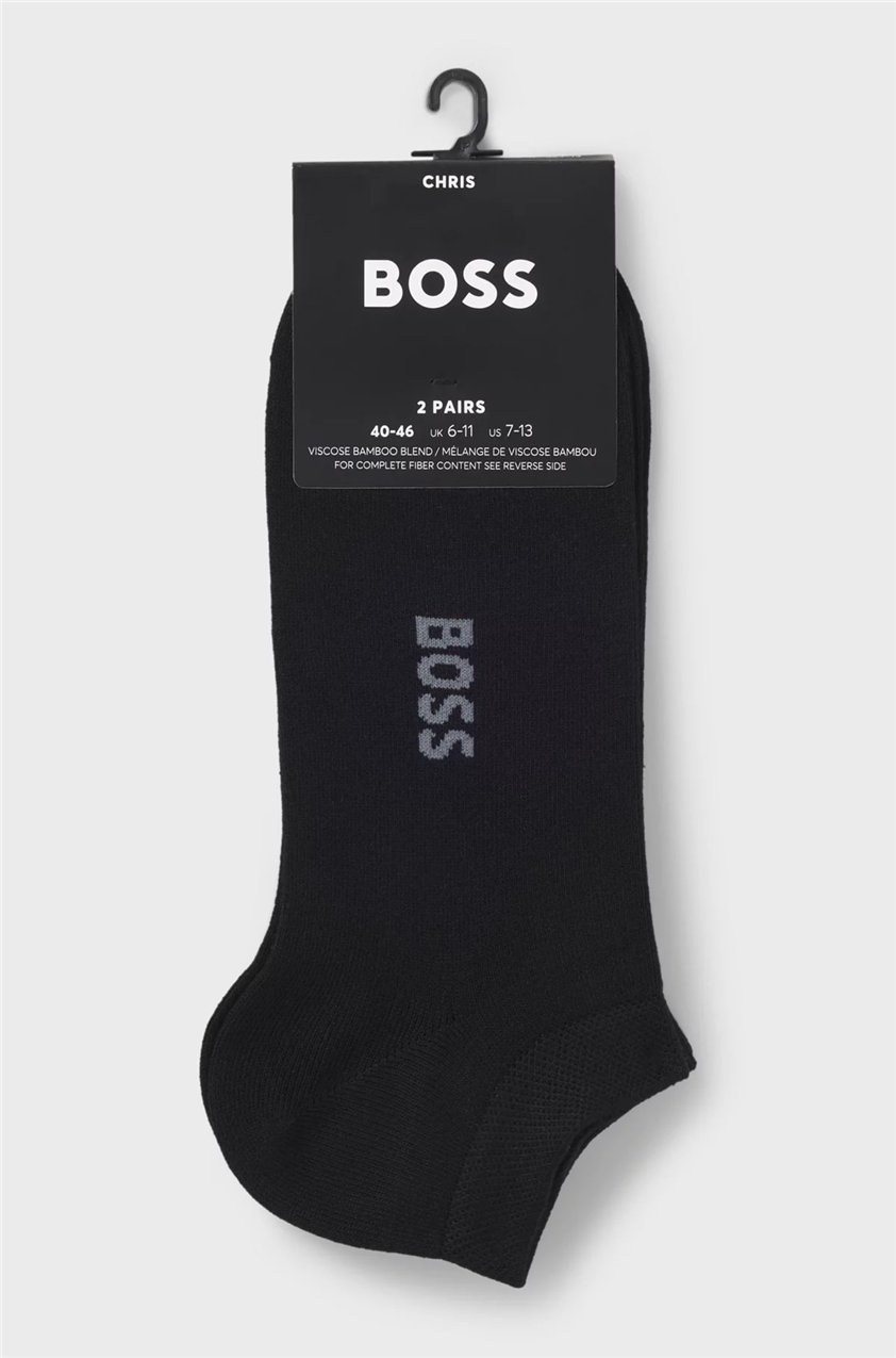 Boss Erkek 2li Çorap Siyah
