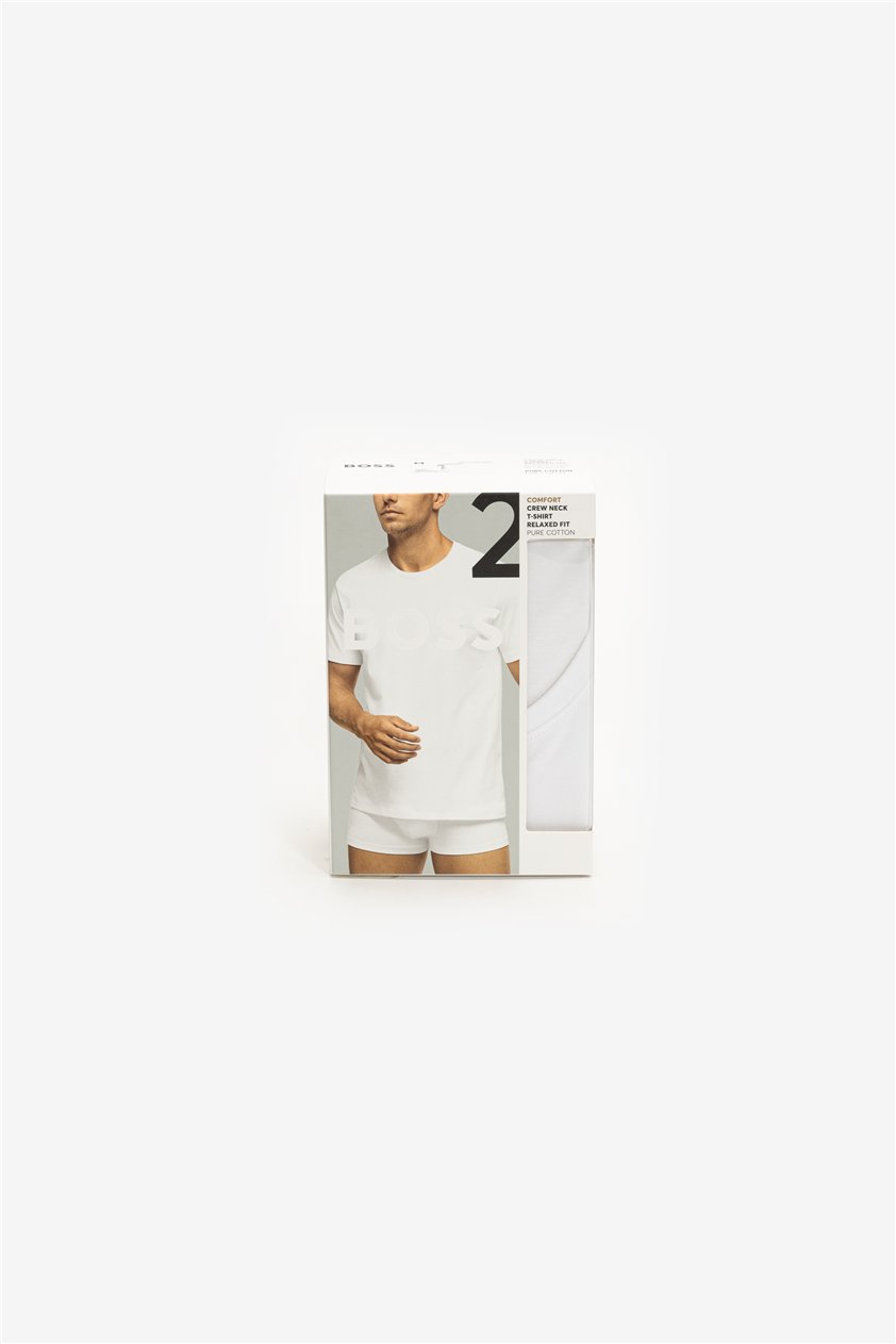 BOSS Erkek 2li T-Shirt Beyaz