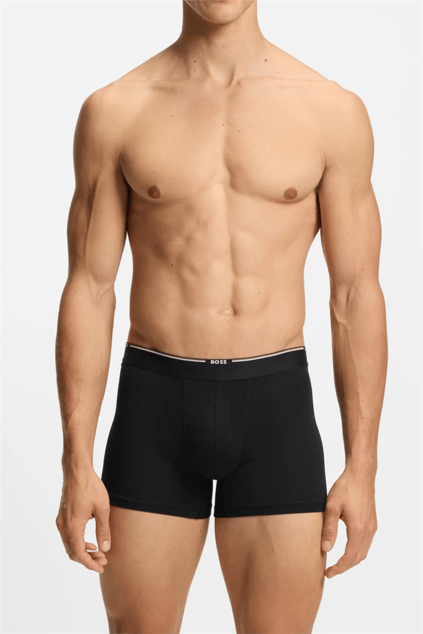 Boss Erkek 3lü Boxer Siyah
