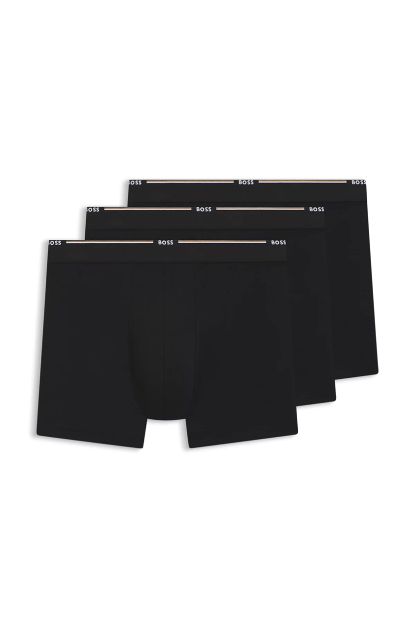Boss Erkek 3lü Boxer Siyah