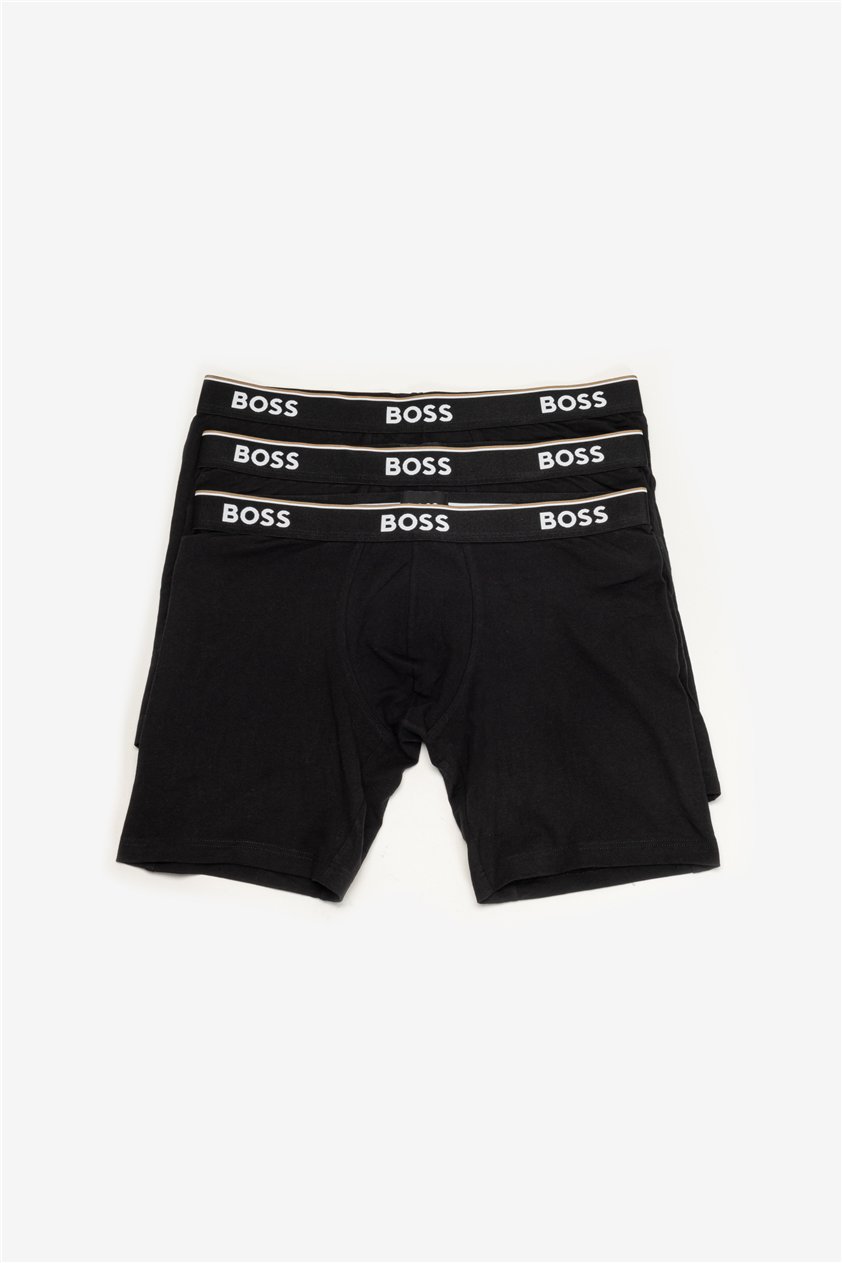 Boss Erkek 3lü Boxer Siyah