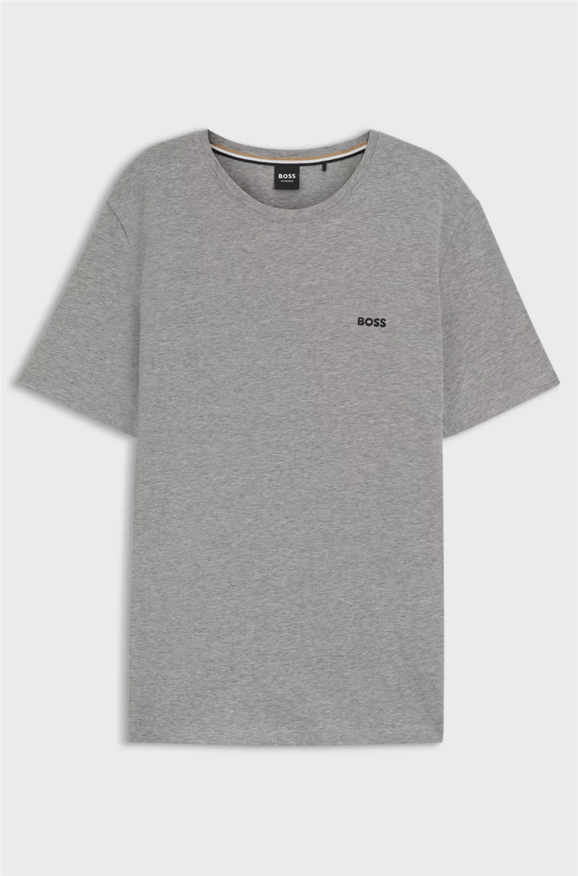 Boss Erkek Bisiklet Yaka T-Shirt Gri
