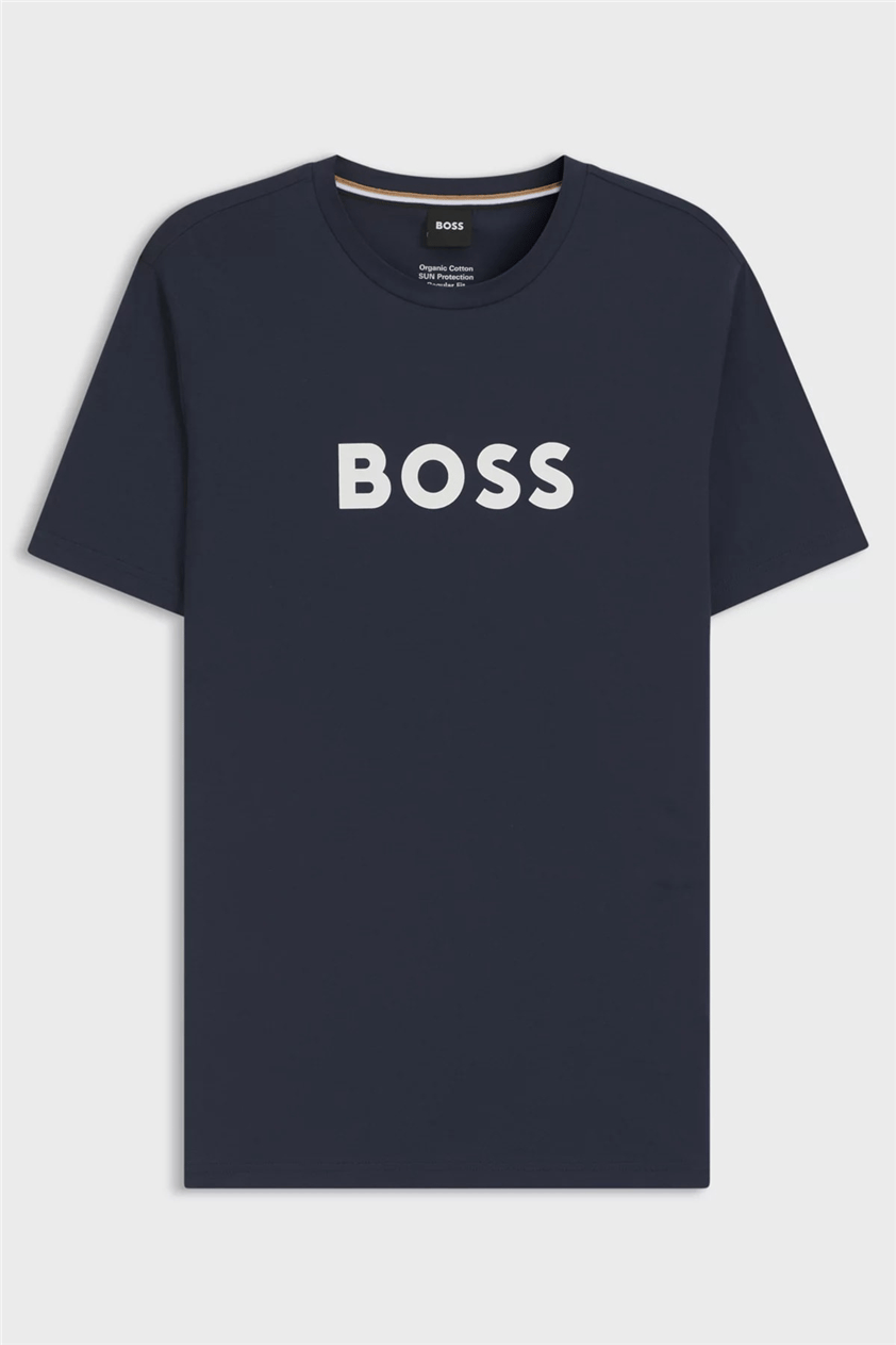 Boss Erkek Bisiklet Yaka T-Shirt Lacivert