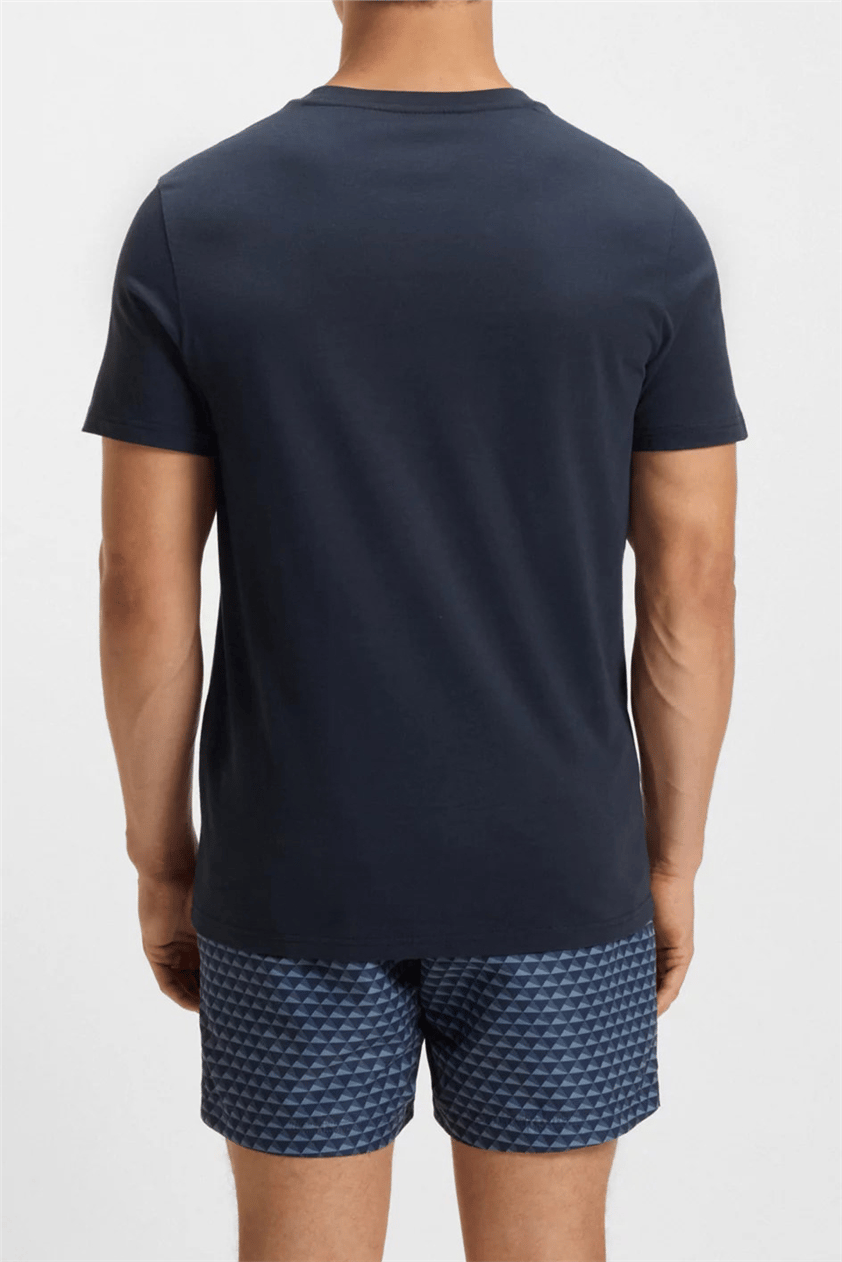 Boss Erkek Bisiklet Yaka T-Shirt Lacivert