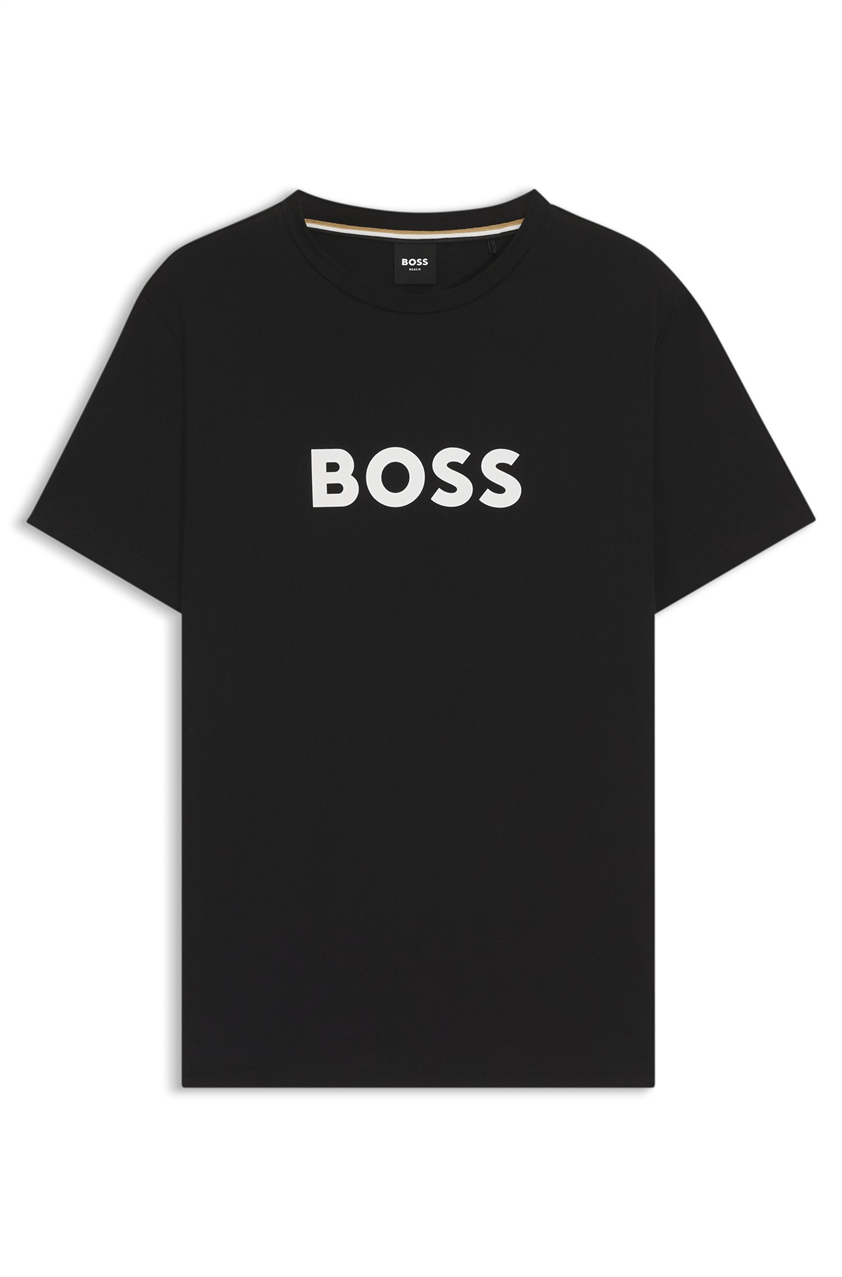 Boss Erkek Bisiklet Yaka T-Shirt Siyah