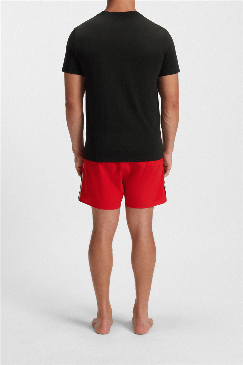 Boss Erkek Bisiklet Yaka T-Shirt Siyah