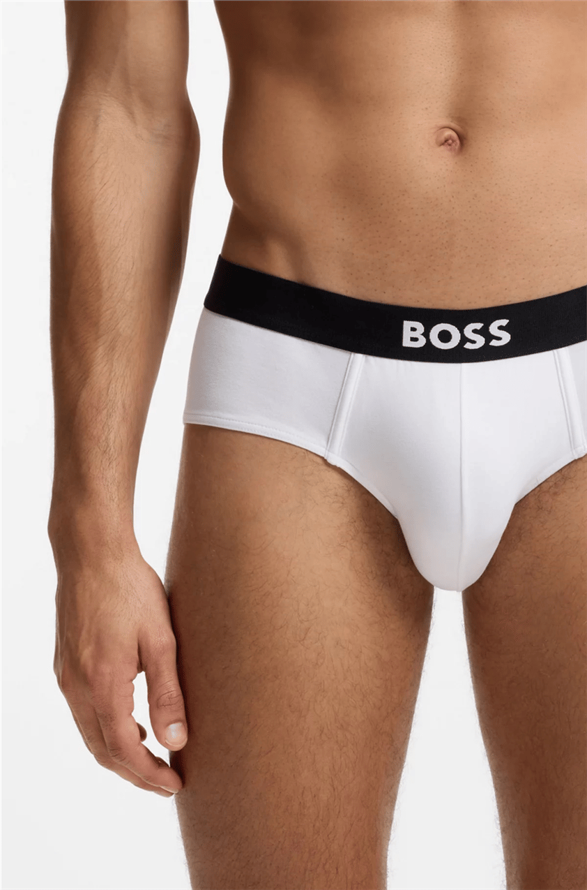 BOSS Hipbr 3P Boss One Erkek 3lü Boxer Beyaz
