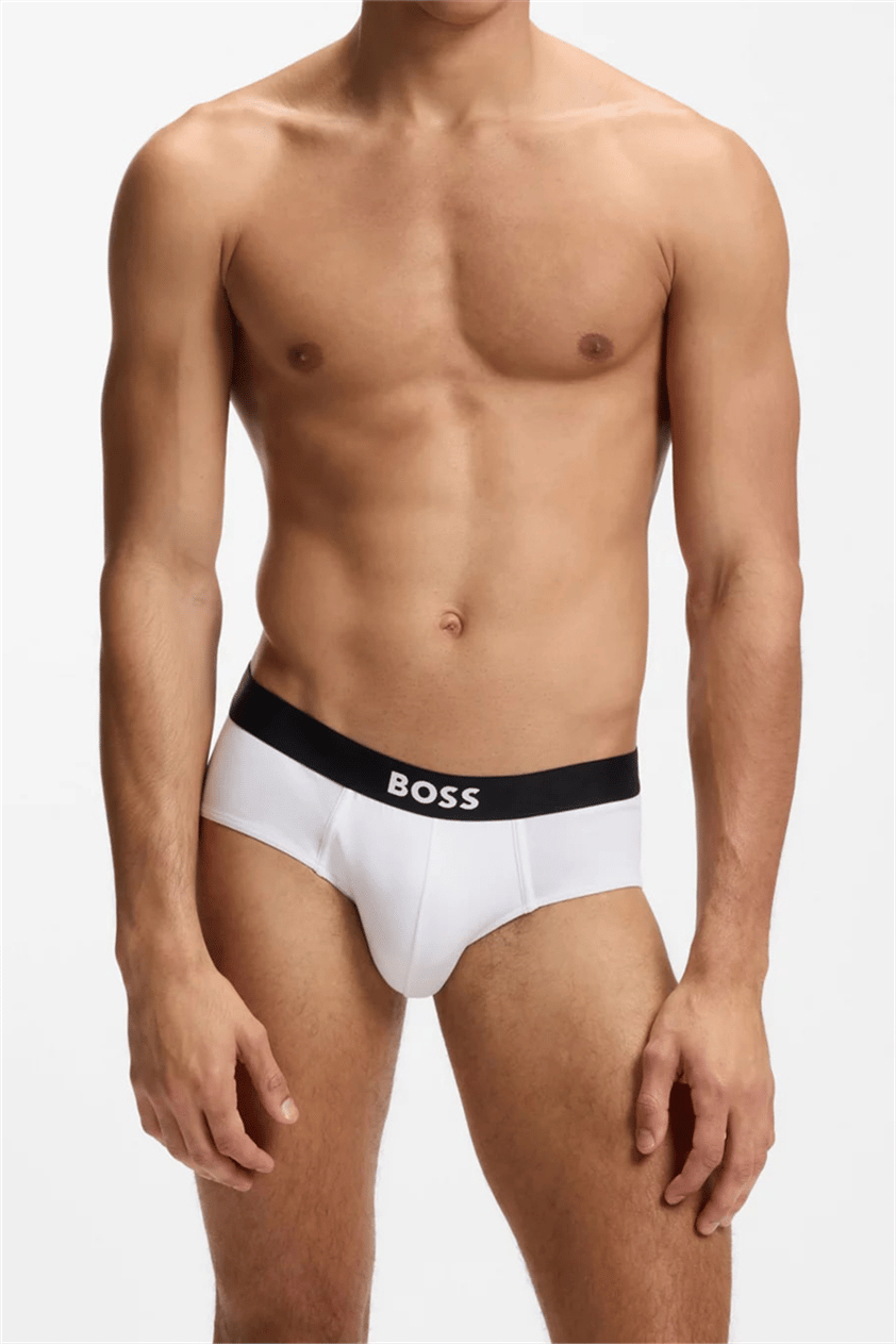 BOSS Hipbr 3P Boss One Erkek 3lü Boxer Beyaz