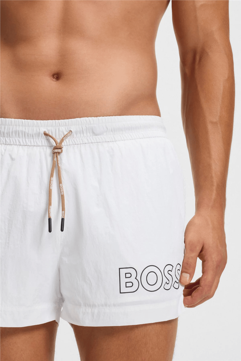 Boss Mooneye Erkek Şort Mayo Beyaz