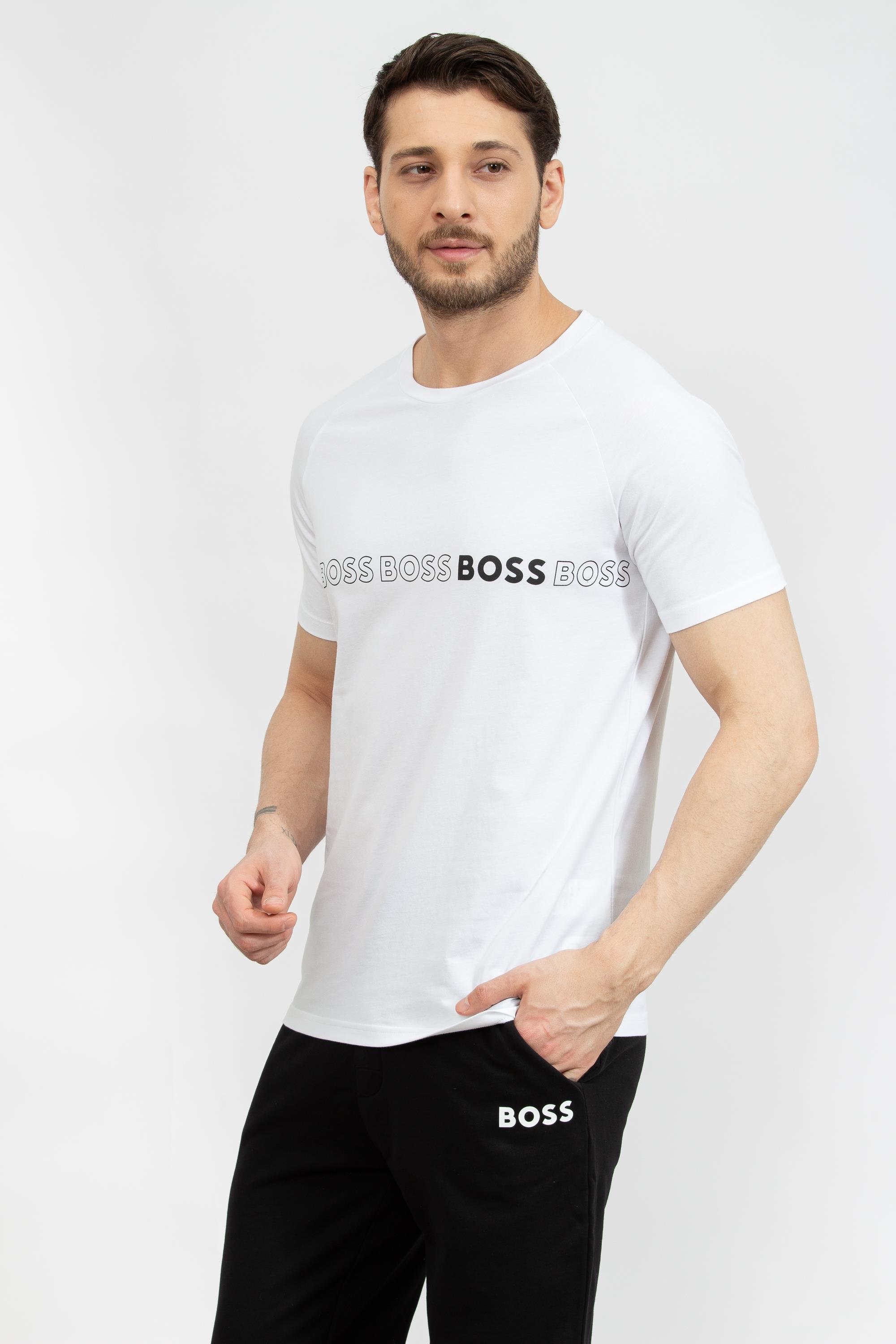 Boss Slim Erkek Bisiklet Yaka T-Shirt