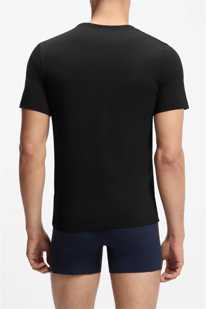 BOSS T-Shirt Rn 3P Classic Erkek 3lü Atlet Siyah