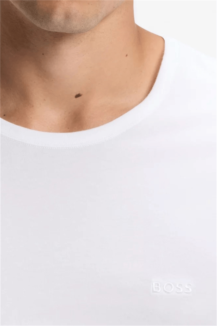 BOSS T-Shirt Rn 3P Classic Erkek 3lü Atlet Beyaz