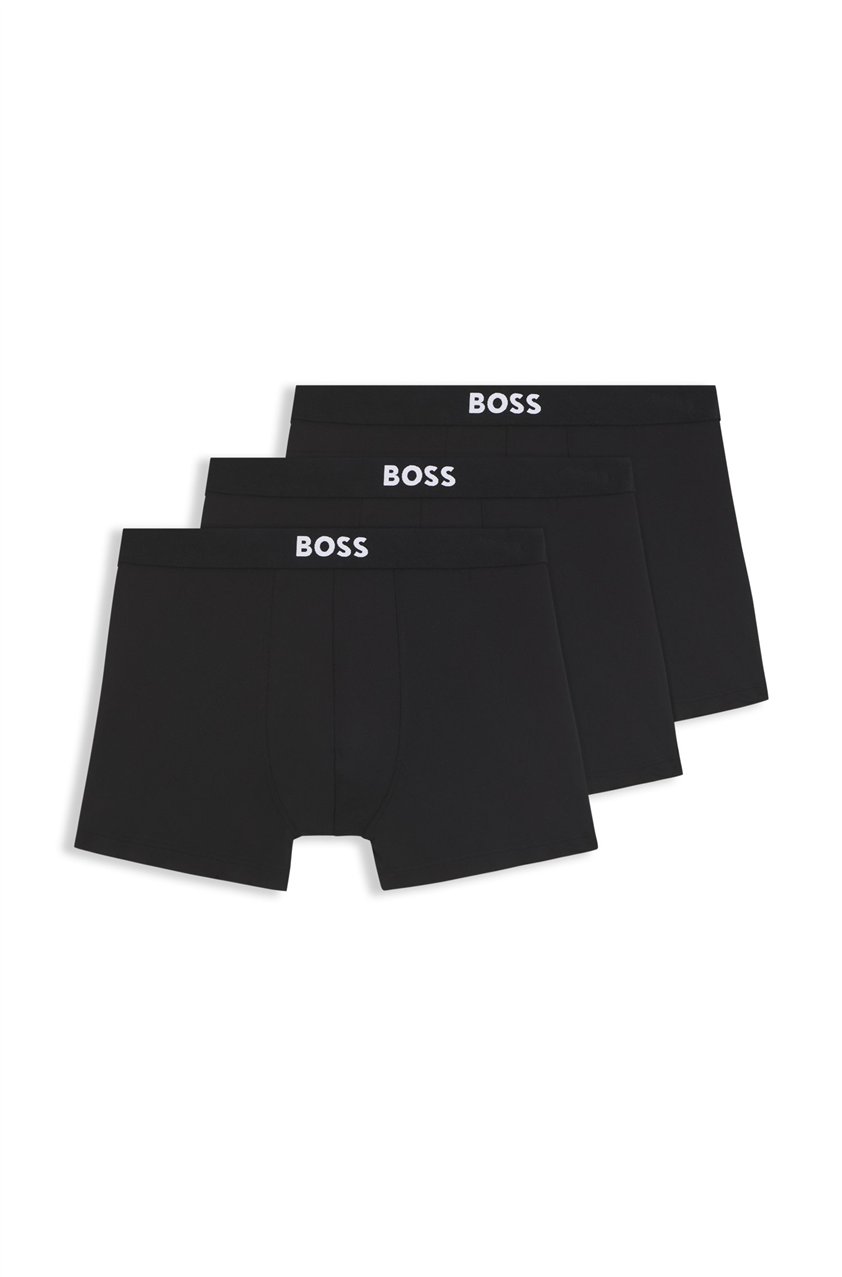 Boss Trunk 3P Micro One Erkek 3lü Boxer Siyah