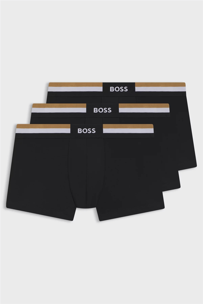 Boss Trunk 3P Motion Erkek 3lü Boxer Siyah