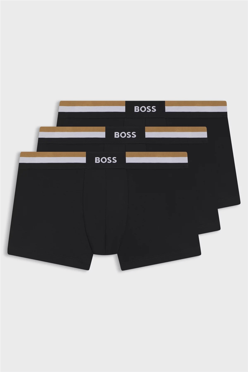 Boss Trunk 3P Motion Erkek 3lü Boxer Siyah