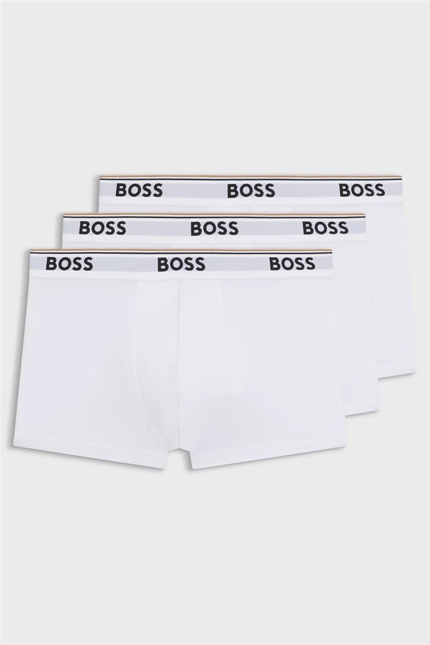 Boss Trunk 3P Power Erkek 3lü Boxer Beyaz