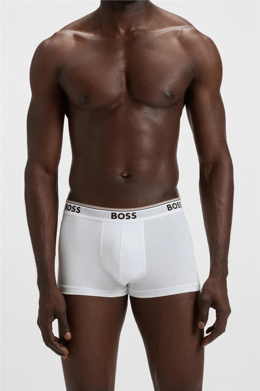 Boss Trunk 3P Power Erkek 3lü Boxer Beyaz