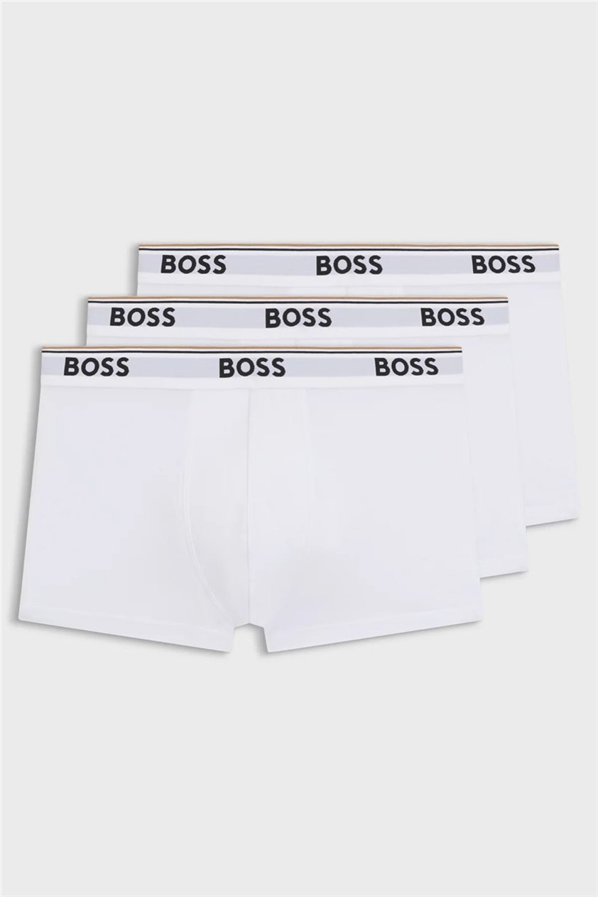 Boss Trunk 3P Power Erkek 3lü Boxer Beyaz
