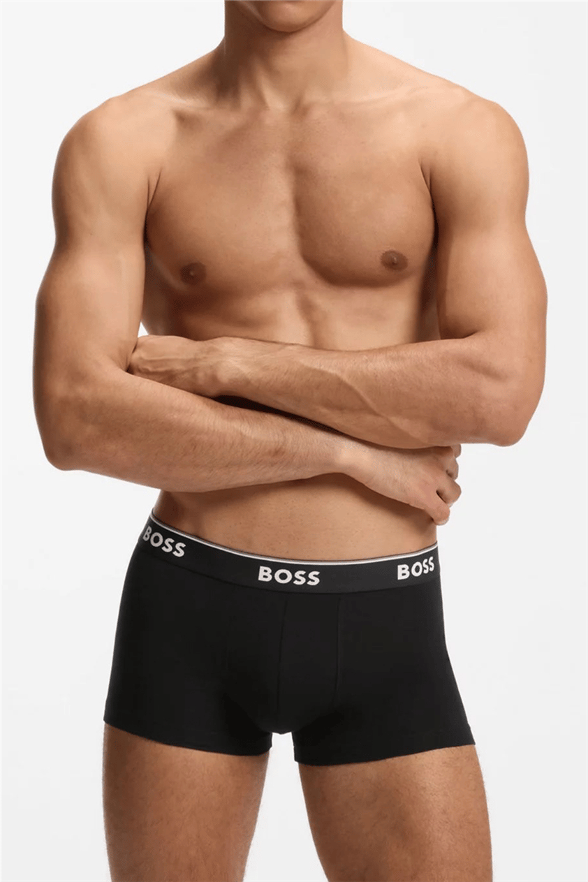 Boss Trunk 3P Power Erkek 3lü Boxer Gri