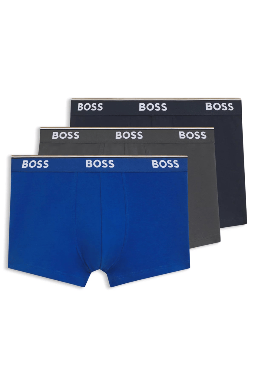 Boss Trunk 3P Power Erkek 3lü Boxer Mavi