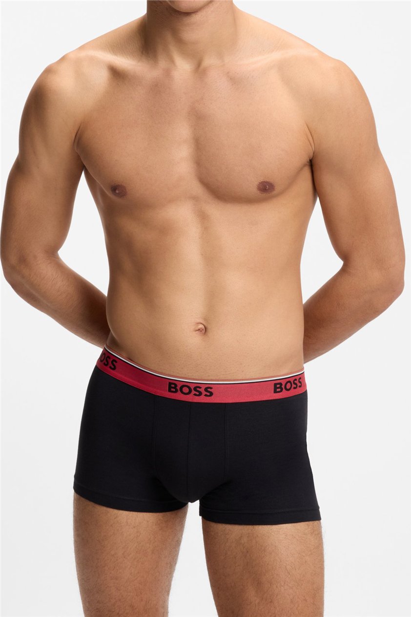 Boss Trunk 3P Power Erkek 3lü Boxer Siyah