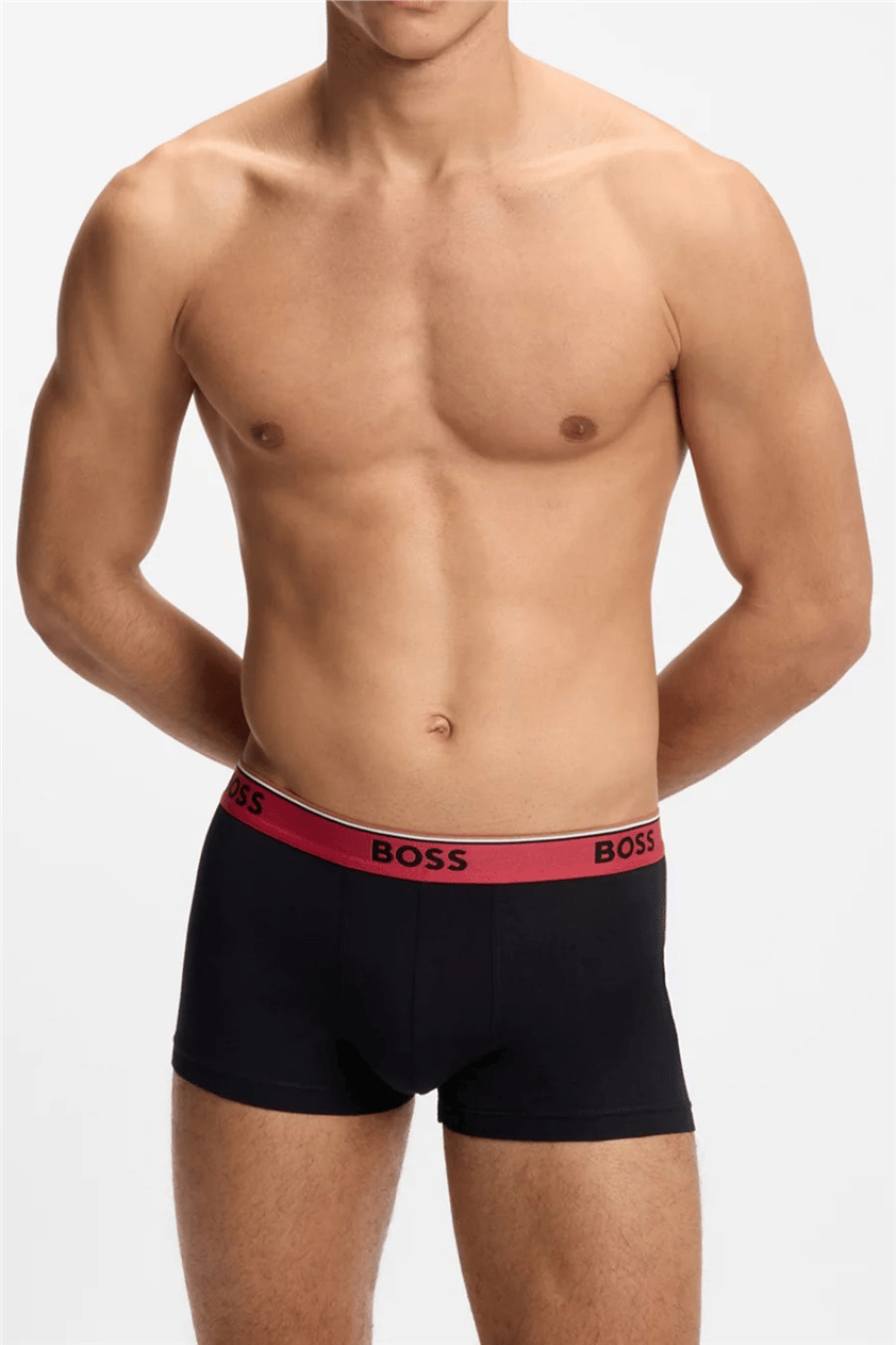Boss Trunk 3P Power Erkek 3lü Boxer Siyah