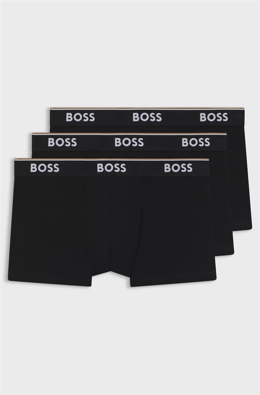 Boss Trunk 3P Power Erkek 3lü Boxer Siyah