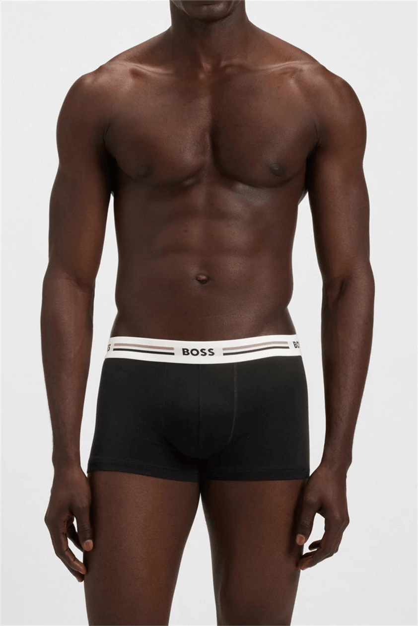 Boss Trunk 3P Revive Erkek 3lü Boxer Siyah