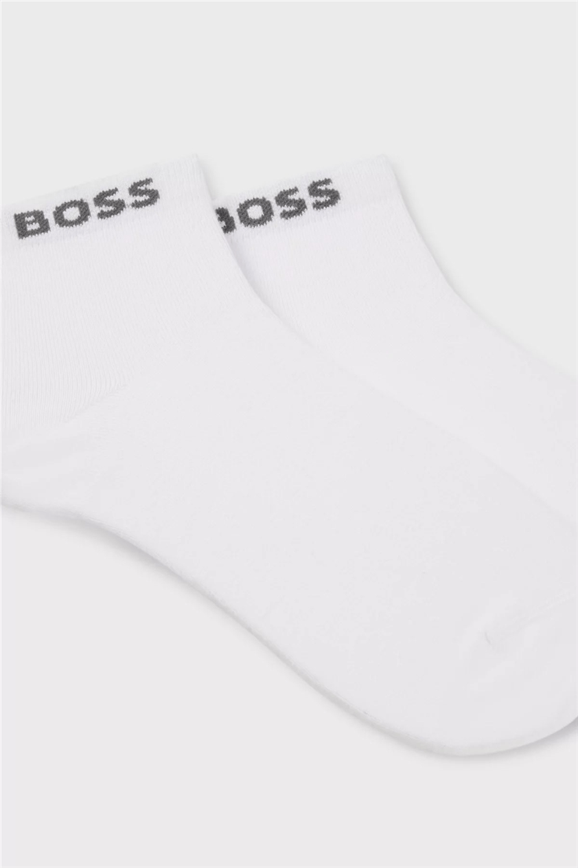 Boss Uni Erkek 2li Çorap Beyaz