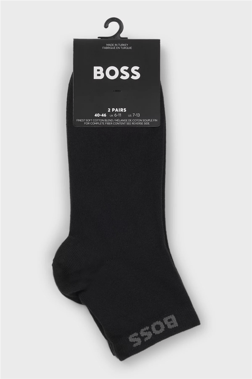 Boss Uni Erkek 2li Çorap Siyah