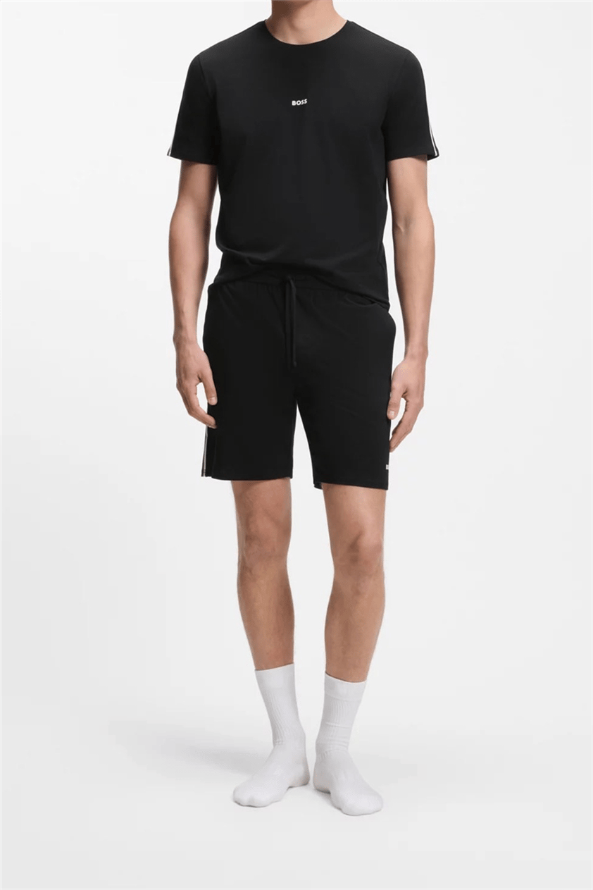 Boss Unique T-Shirtt Erkek Pijama Üstü Siyah
