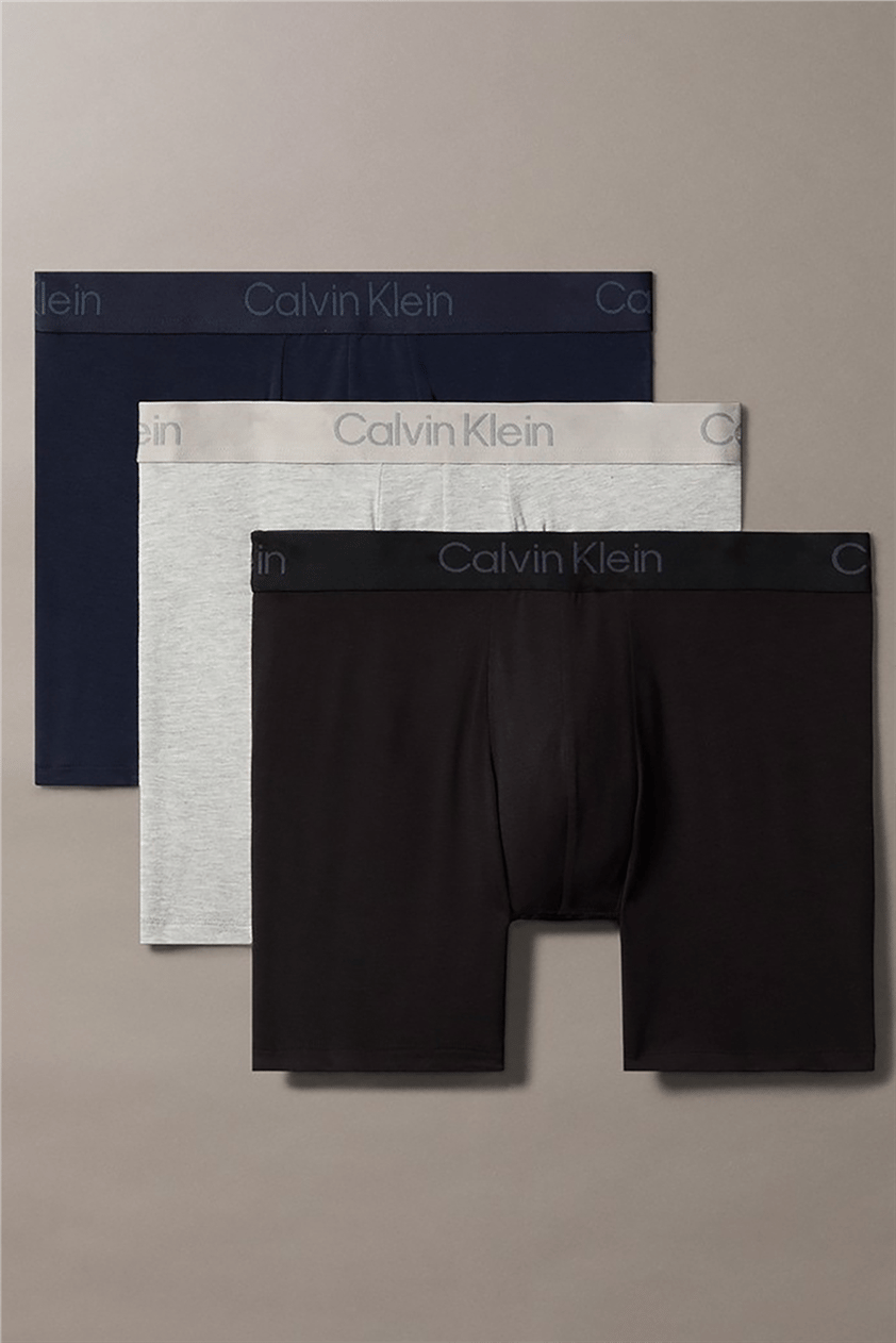 Calvin Klein Boxer Brief 3Pk Erkek 3lü Boxer Mavi