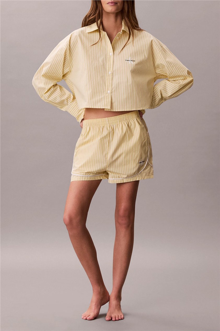 Calvin Klein Ck Graphic Poplin Tr Kadın Pijama Altı Beyaz