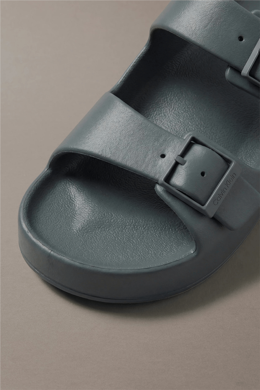 Calvin Klein Ergon Eva Double Bar Erkek Sandalet Gri