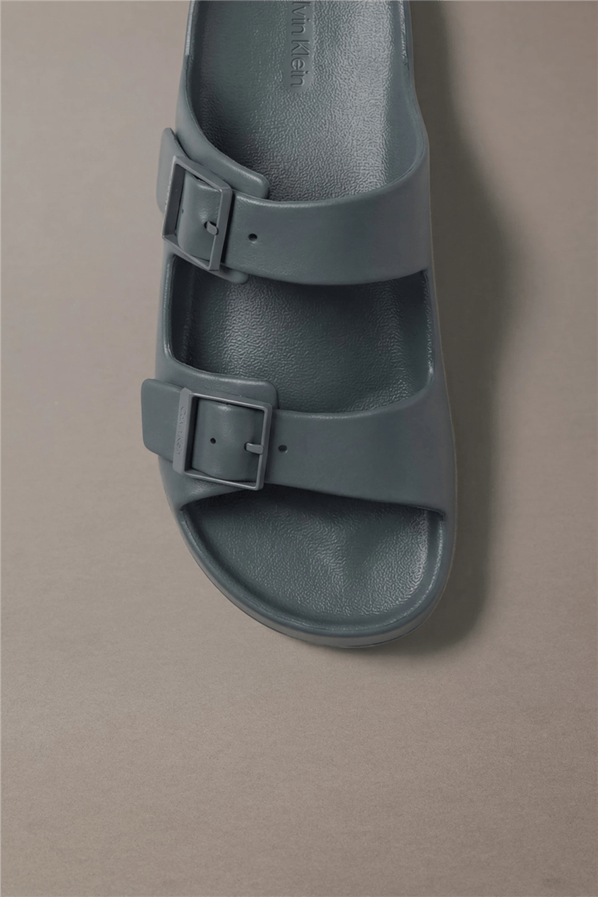 Calvin Klein Ergon Eva Double Bar Erkek Sandalet Gri