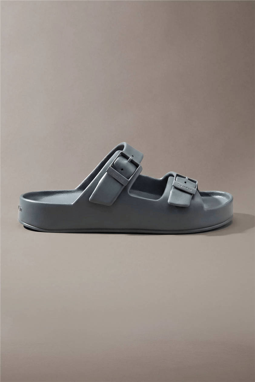 Calvin Klein Ergon Eva Double Bar Erkek Sandalet Gri