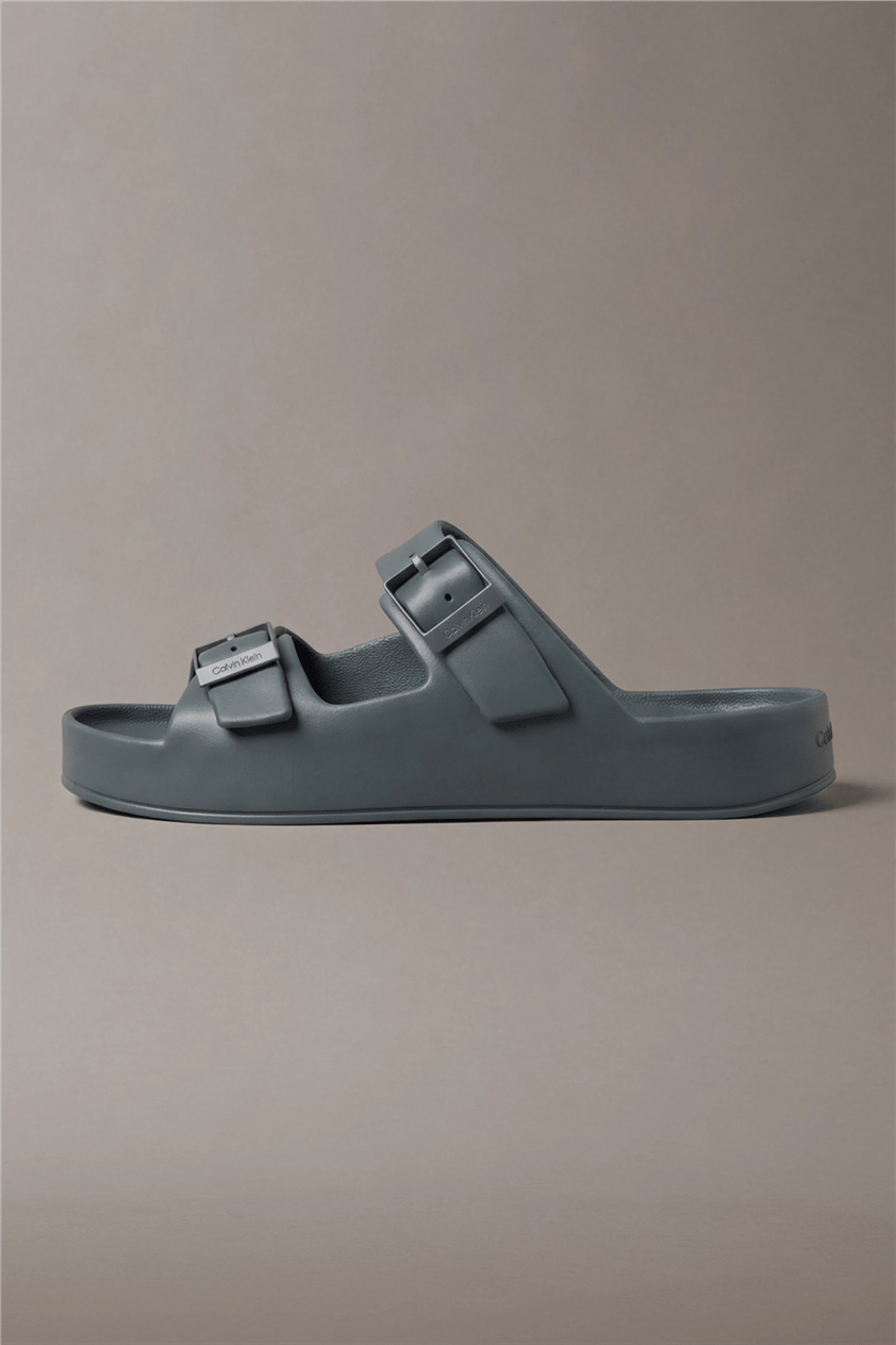 Calvin Klein Ergon Eva Double Bar Erkek Sandalet Gri