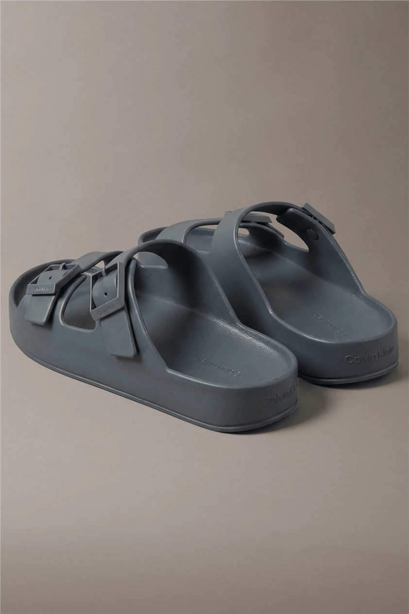 Calvin Klein Ergon Eva Double Bar Erkek Sandalet Gri